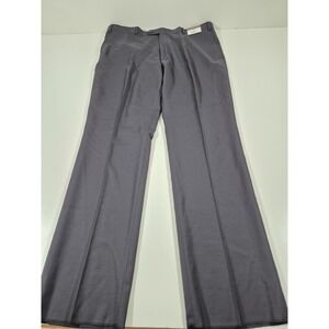 Prontomoda Dress Pants Mens 42x36 Navy Super 140s Wool Flat Front NWT